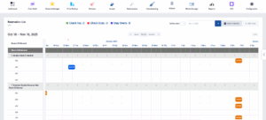 Hotel receptionist using Spoonbill PMS for managing guest activities in hotels.